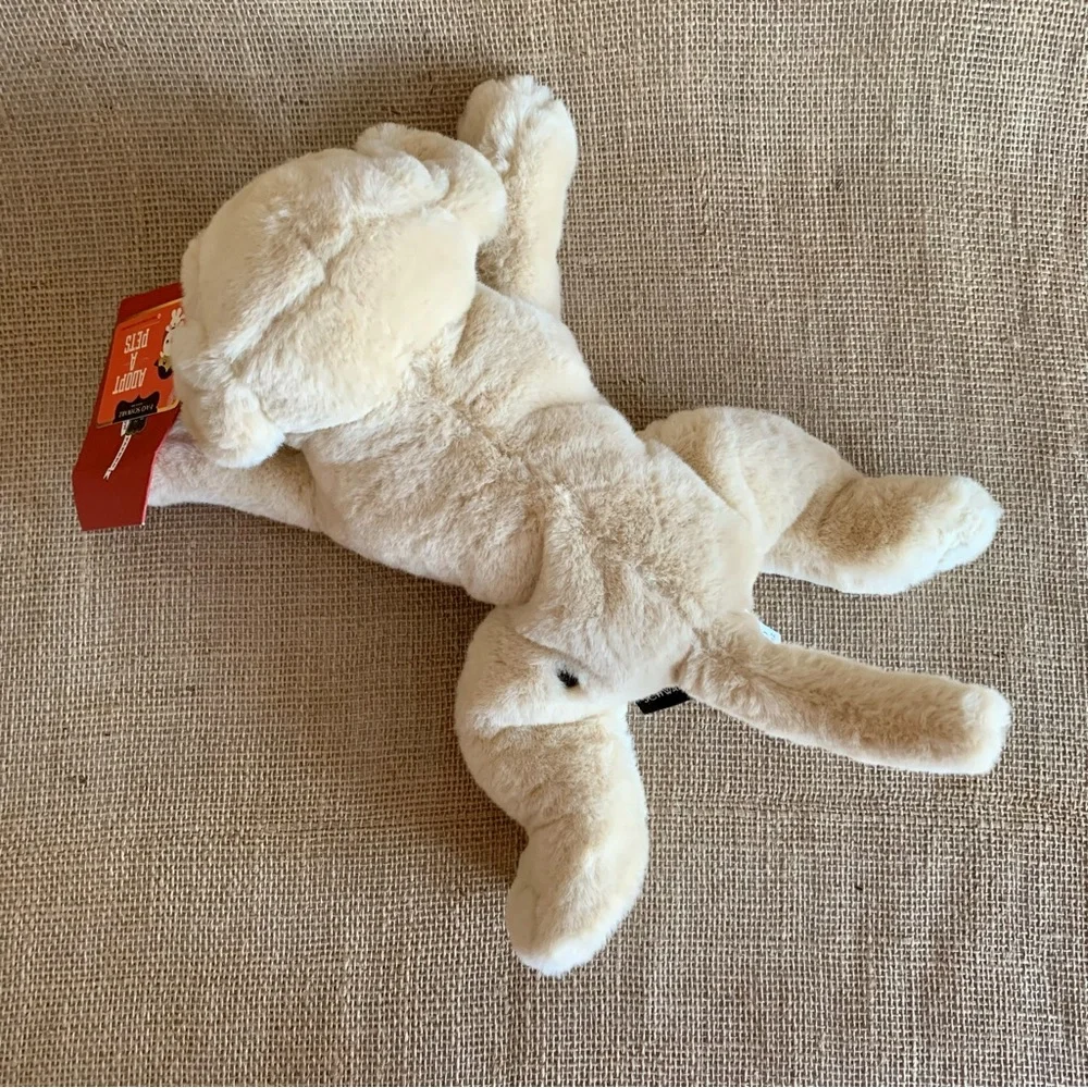 FAO SCHWARZ Stuffed Animal Adopt a Pet Dog Labrador Cream Color